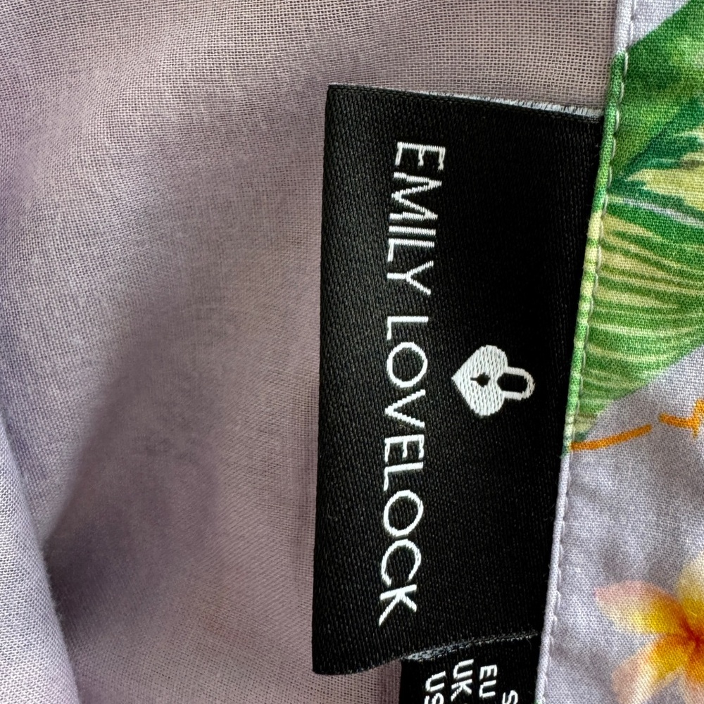 Floral Midi Dress - Green and Purple